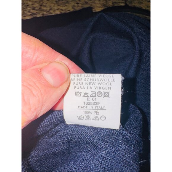 Dalmine Lana Merino Extra Fine Wool Sleeveless V-Neck Sweater Vest Made In Italy - Picture 5 of 5